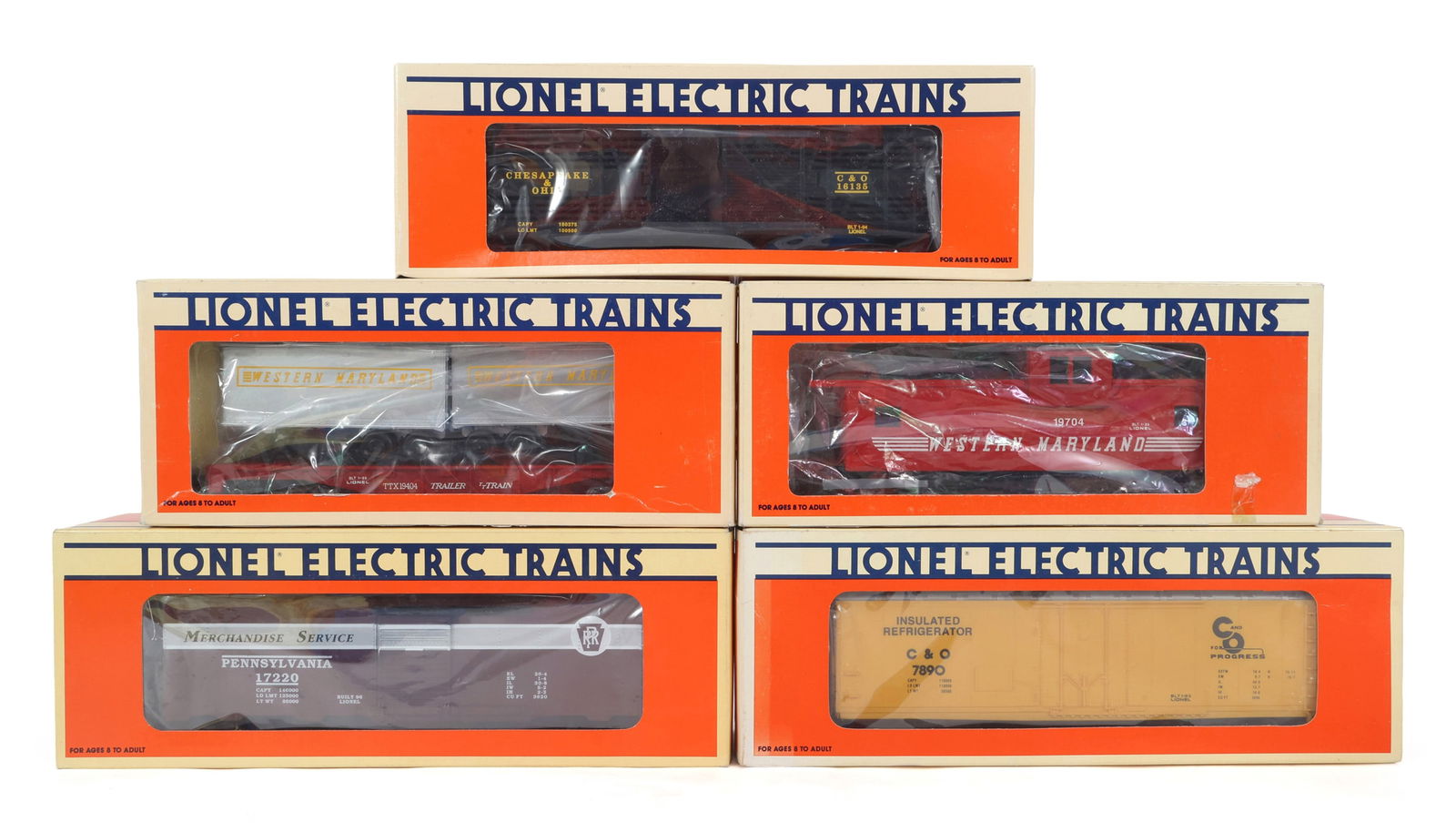 LIONEL O GAUGE TRAIN CARS - LOT OF 5 (1 of 2)