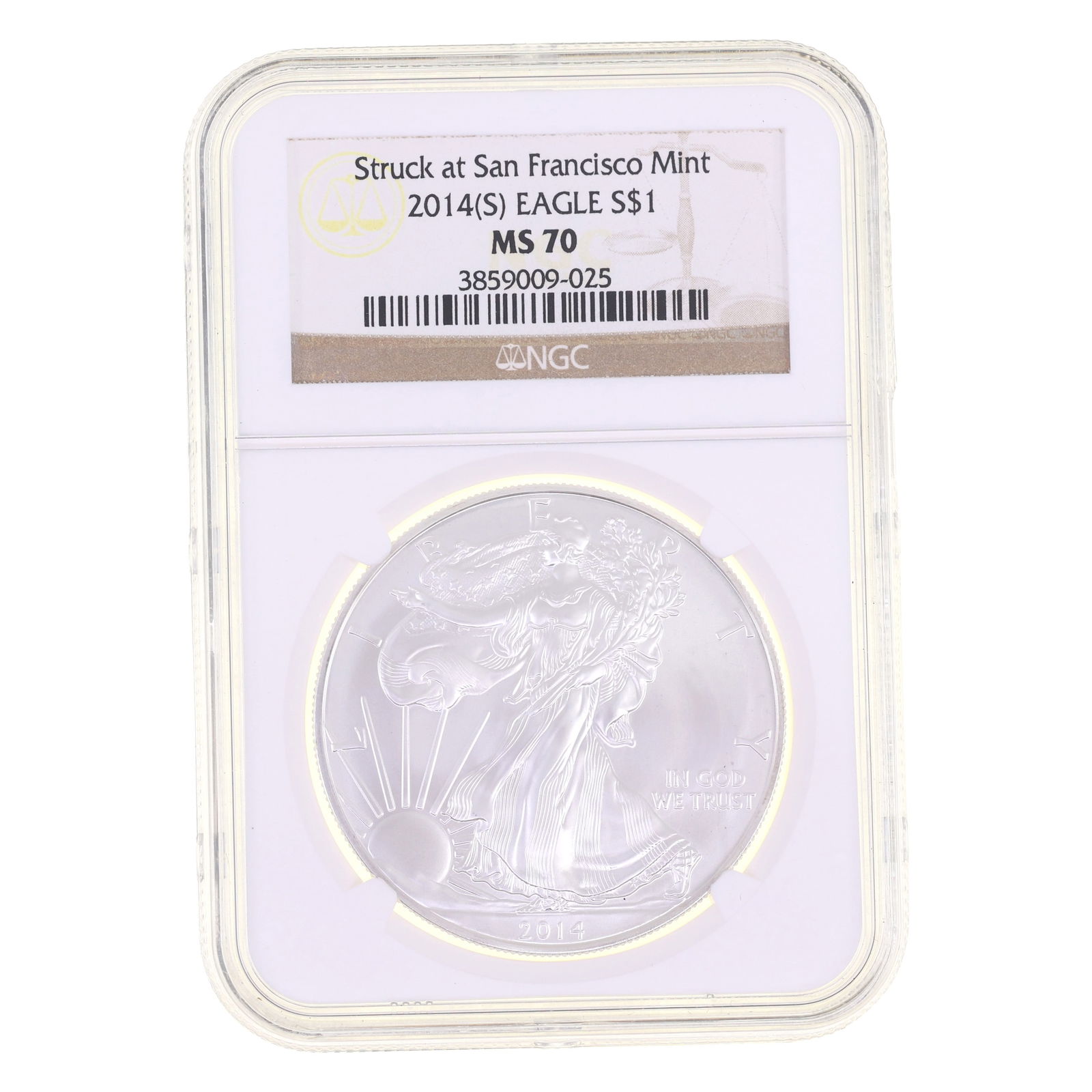 2014-S US .999 SILVER EAGLE $1 COIN NGC MS 70 (1 of 2)