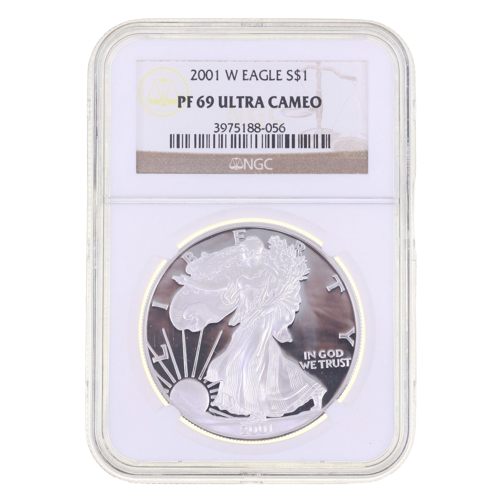 2001 US .999 SILVER EAGLE $1 COIN NGC PF 69 ULTRA CAMEO (1 of 2)