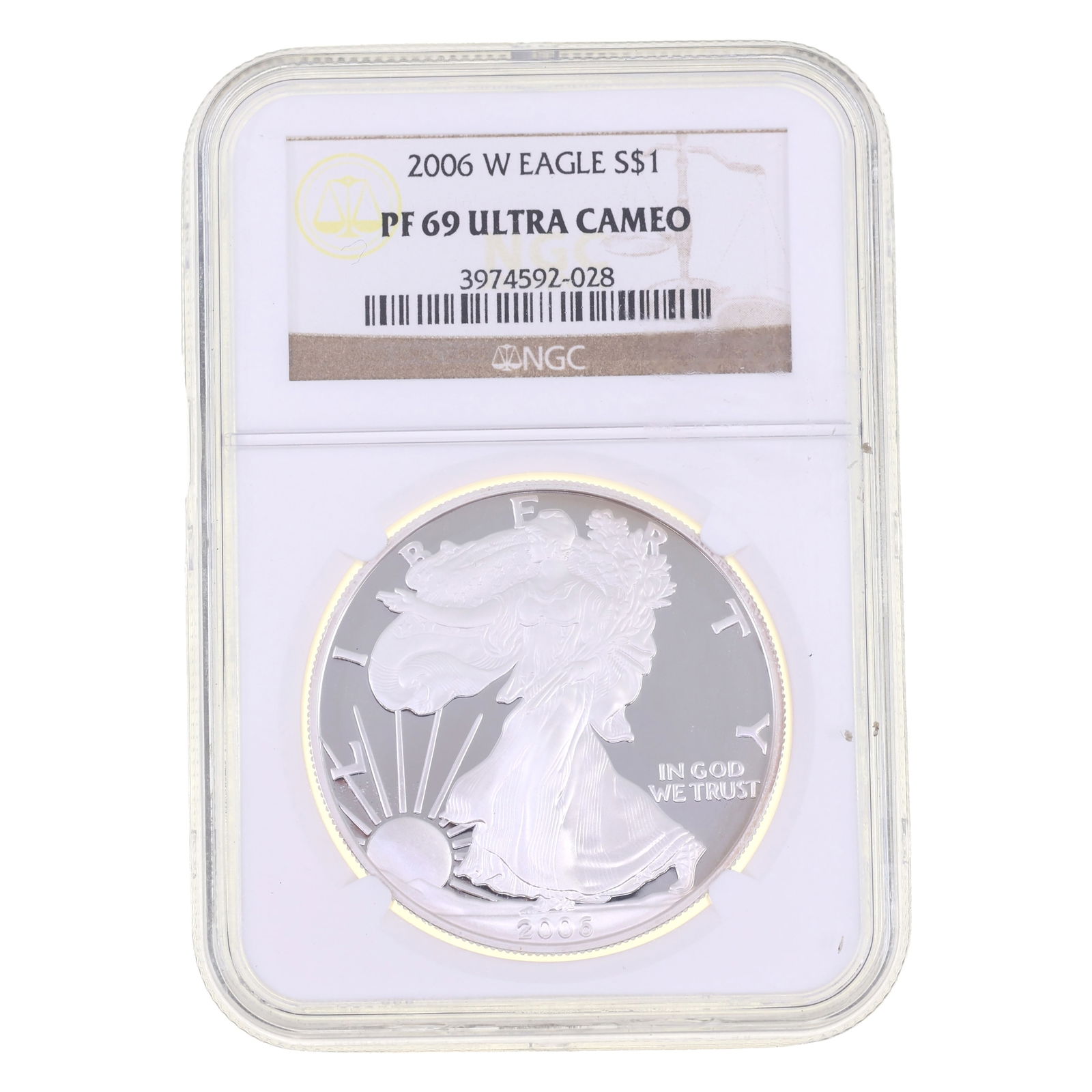 2006 US .999 SILVER EAGLE $1 COIN NGC PF 69 ULTRA CAMEO (1 of 2)