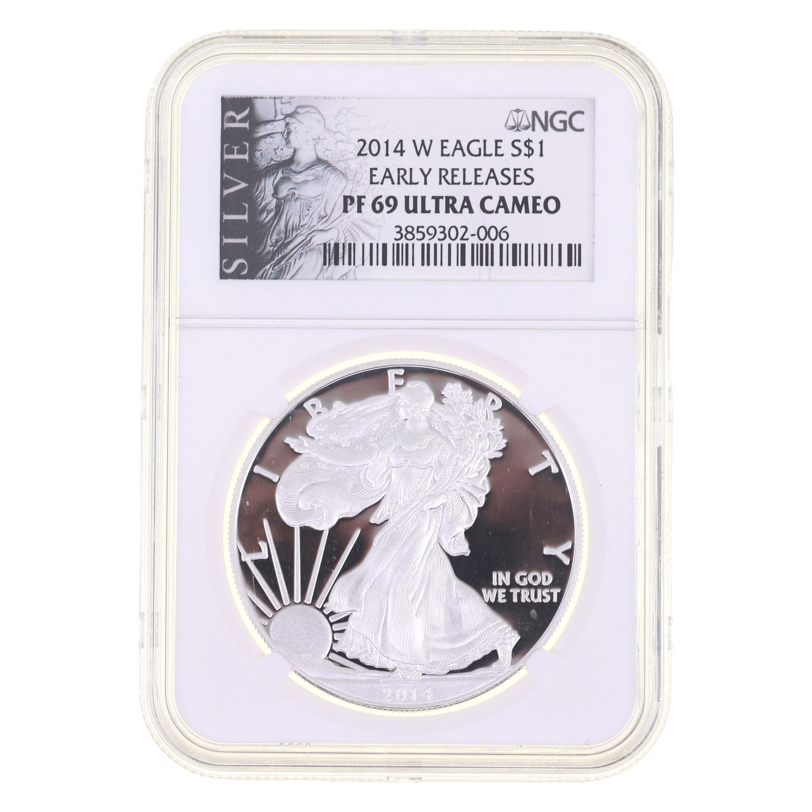 2014-W US SILVER EAGLE $1 COIN NGC PF69 ULTRA CAMEO (1 of 2)