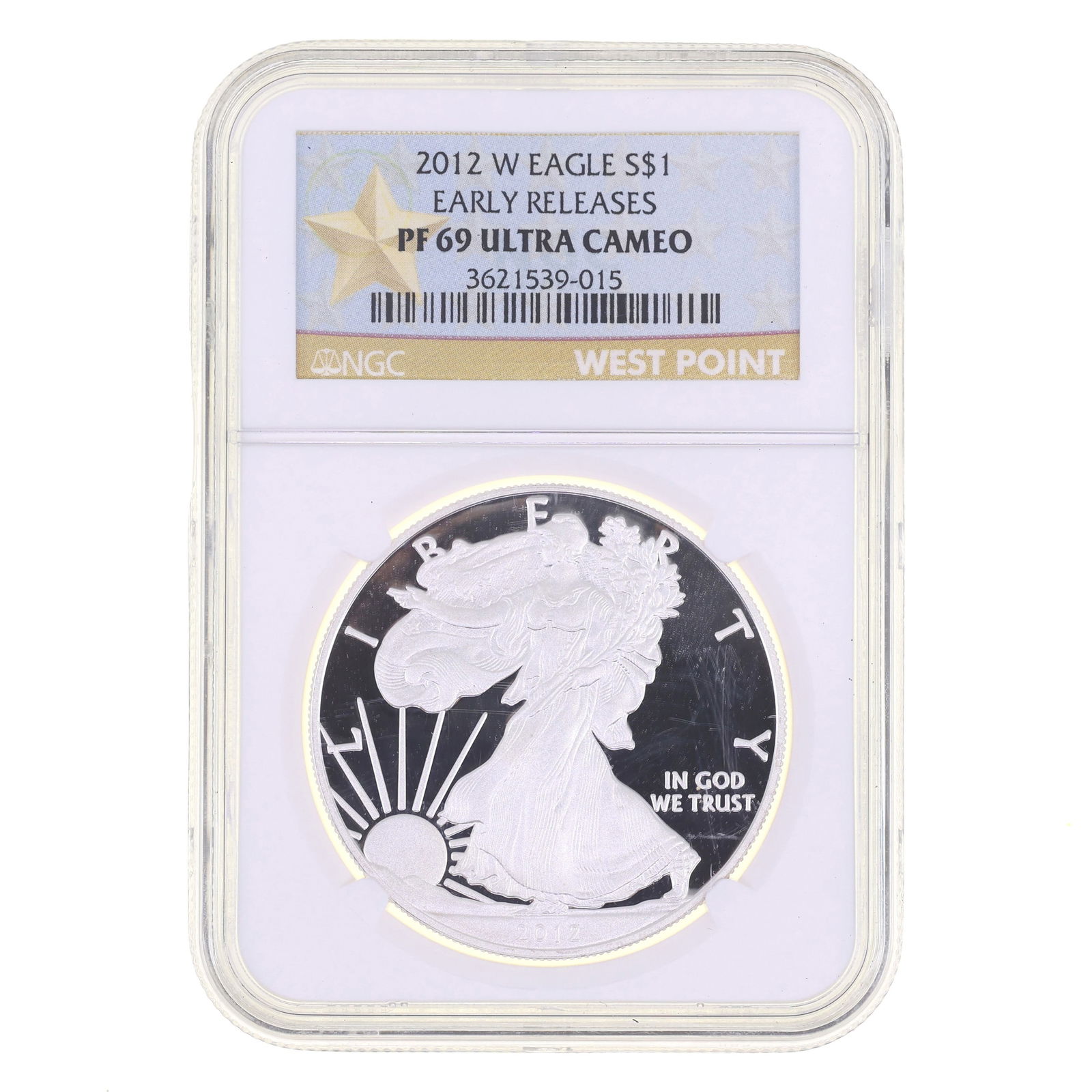 2012-W US SILVER EAGLE $1 COIN NGC PF69 ULTRA CAMEO (1 of 2)