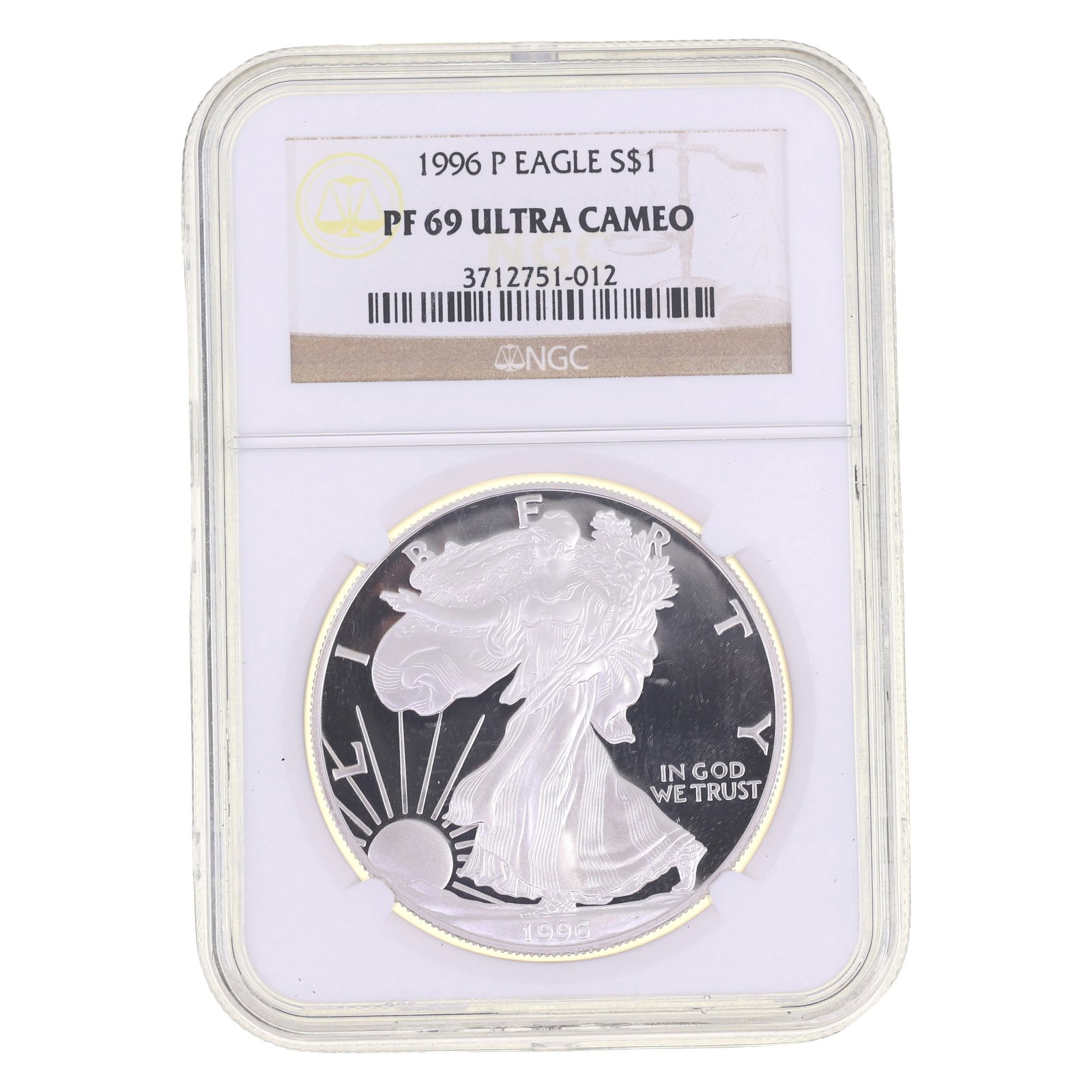 1996-P US SILVER EAGLE $1 COIN NGC PF69 ULTRA CAMEO (1 of 2)
