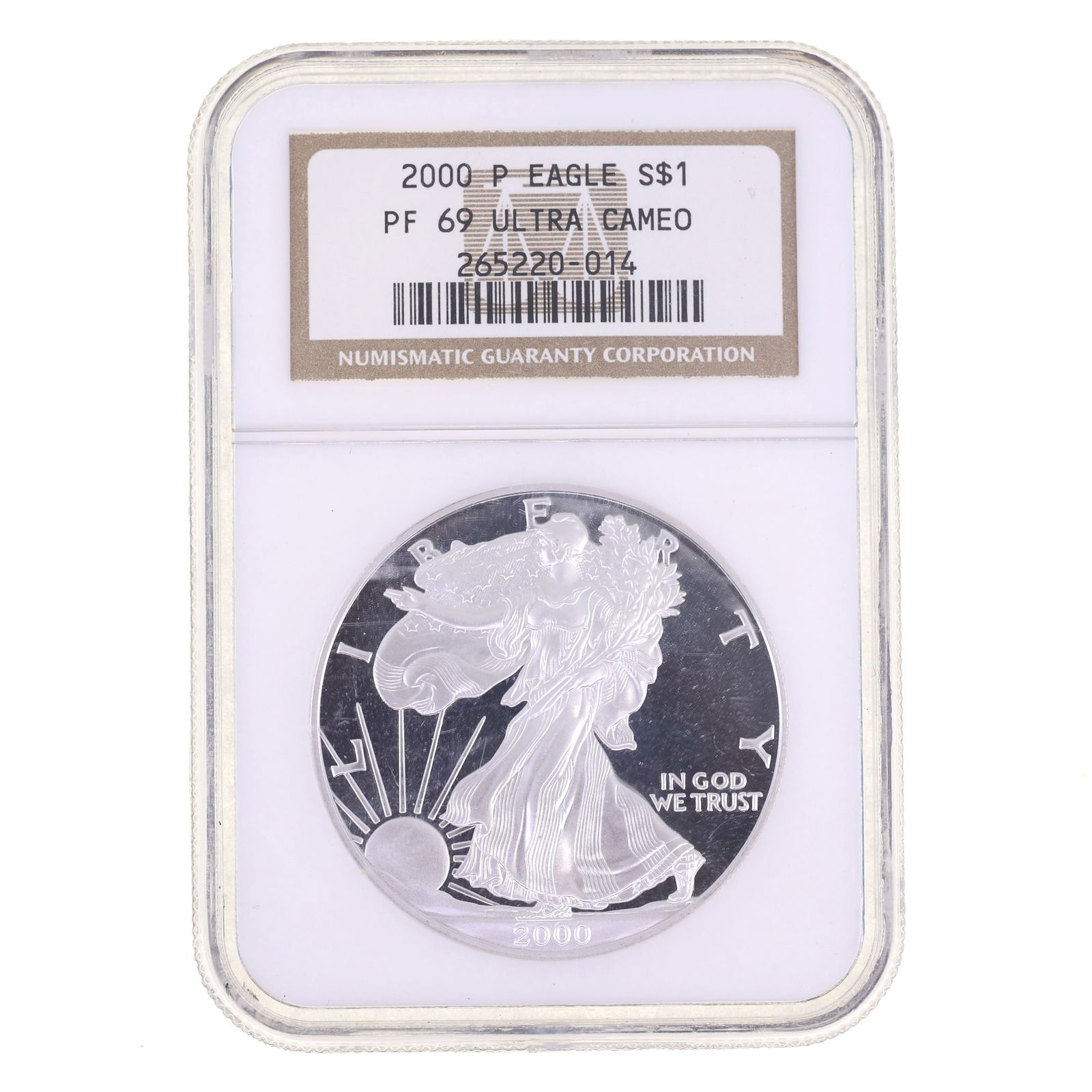 2000-P US SILVER EAGLE $1 COIN NGC PF69 ULTRA CAMEO (1 of 2)