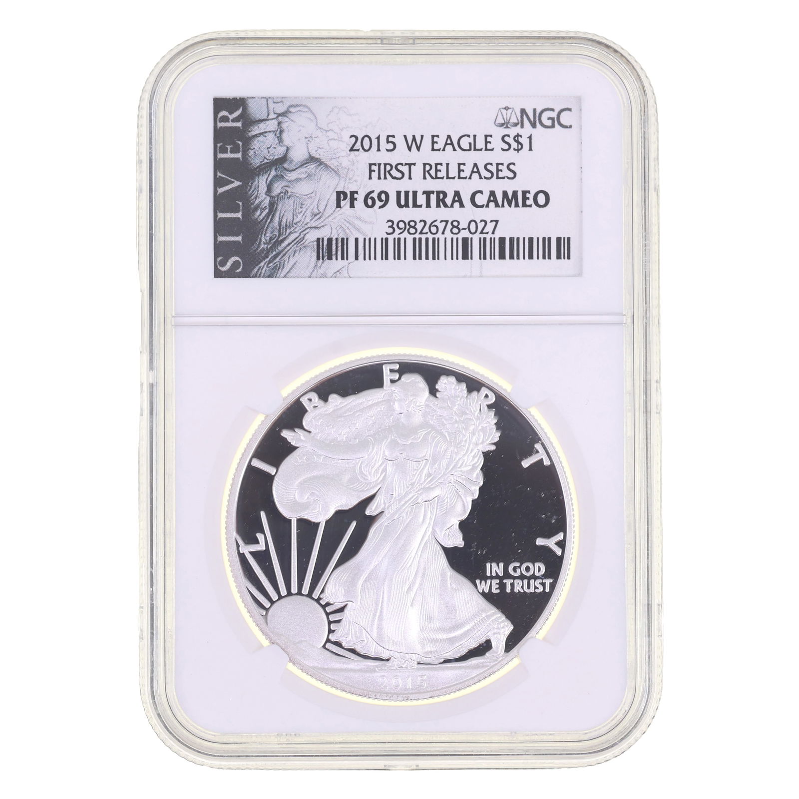 2015-W US SILVER EAGLE $1 COIN NGC PF69 ULTRA CAMEO (1 of 2)