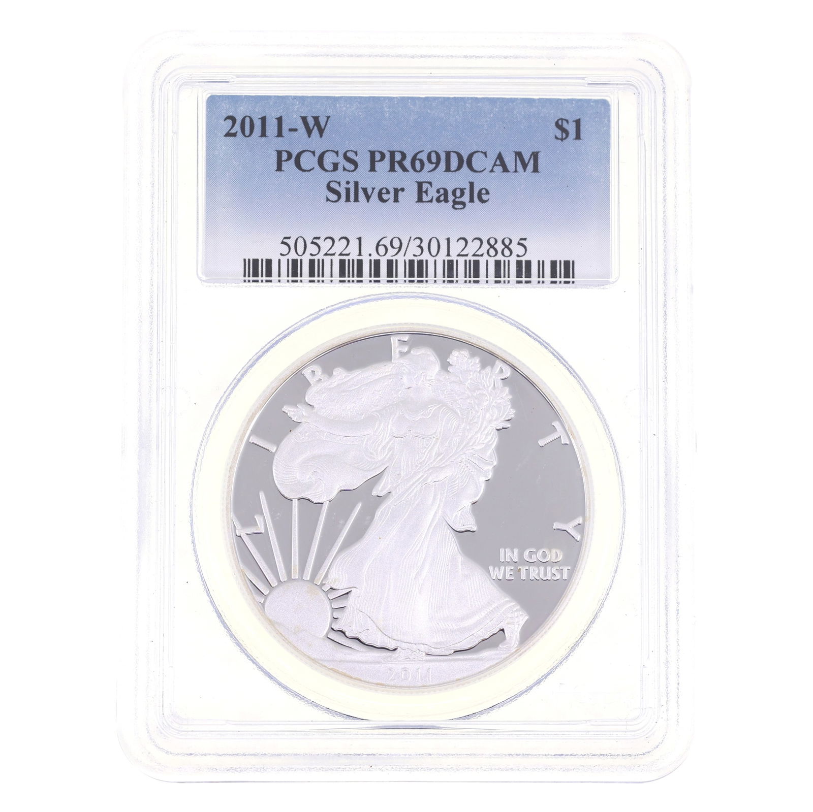 2011-W US .999 SILVER EAGLE $1 COIN PCGS PR 69 DCAM (1 of 2)