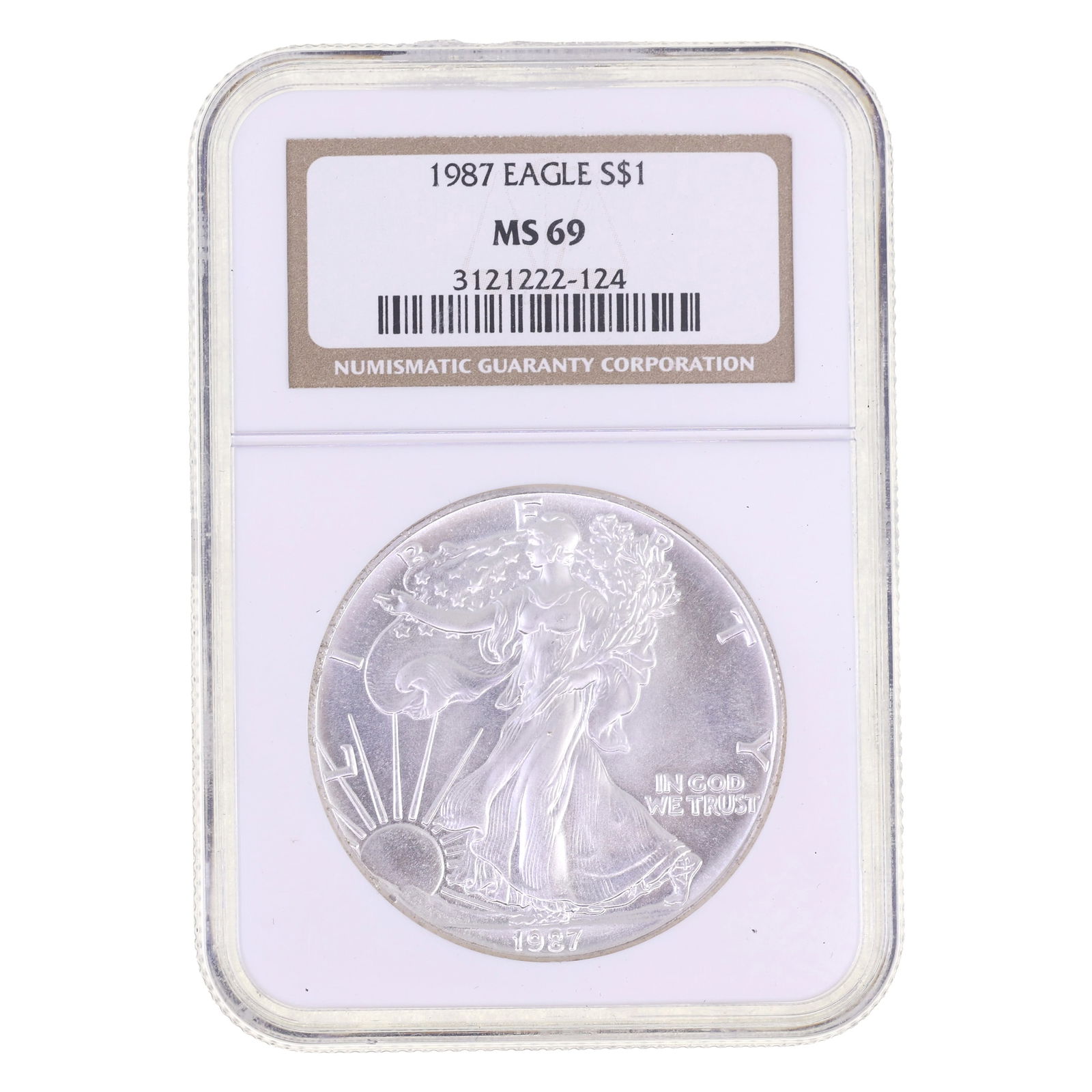 1987 US .999 SILVER EAGLE $1 COIN NGC MS 69 (1 of 2)