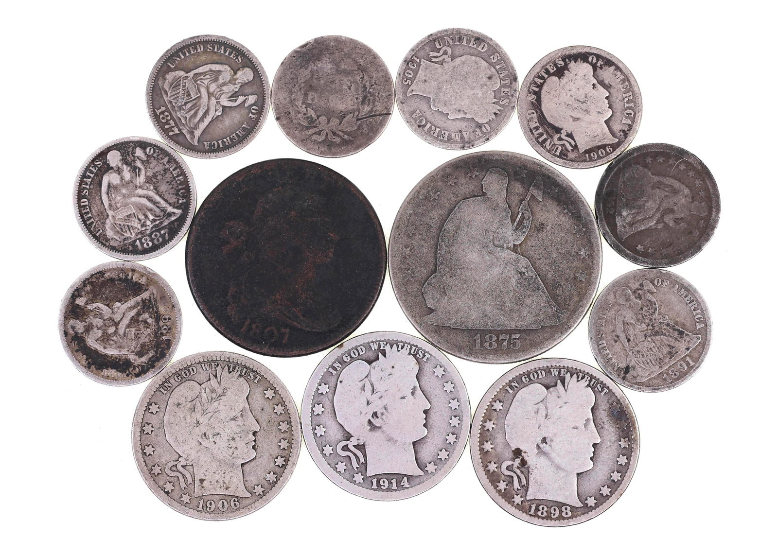 19TH & 20TH C. US TYPE-COIN LOT (1 of 2)