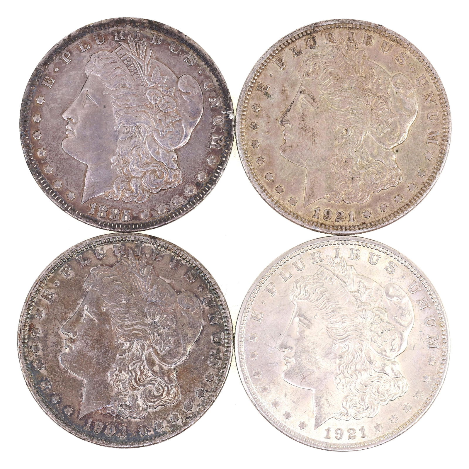 US .900 SILVER MORGAN DOLLAR COINS - LOT OF 4 (1 of 2)