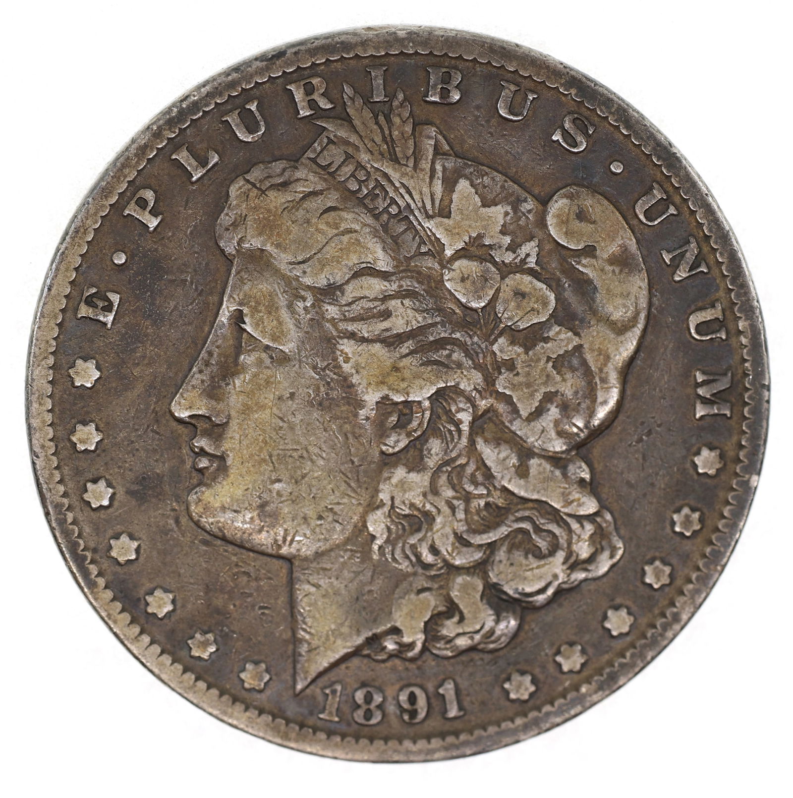 1891-CC US .900 SILVER MORGAN DOLLAR COIN (1 of 2)