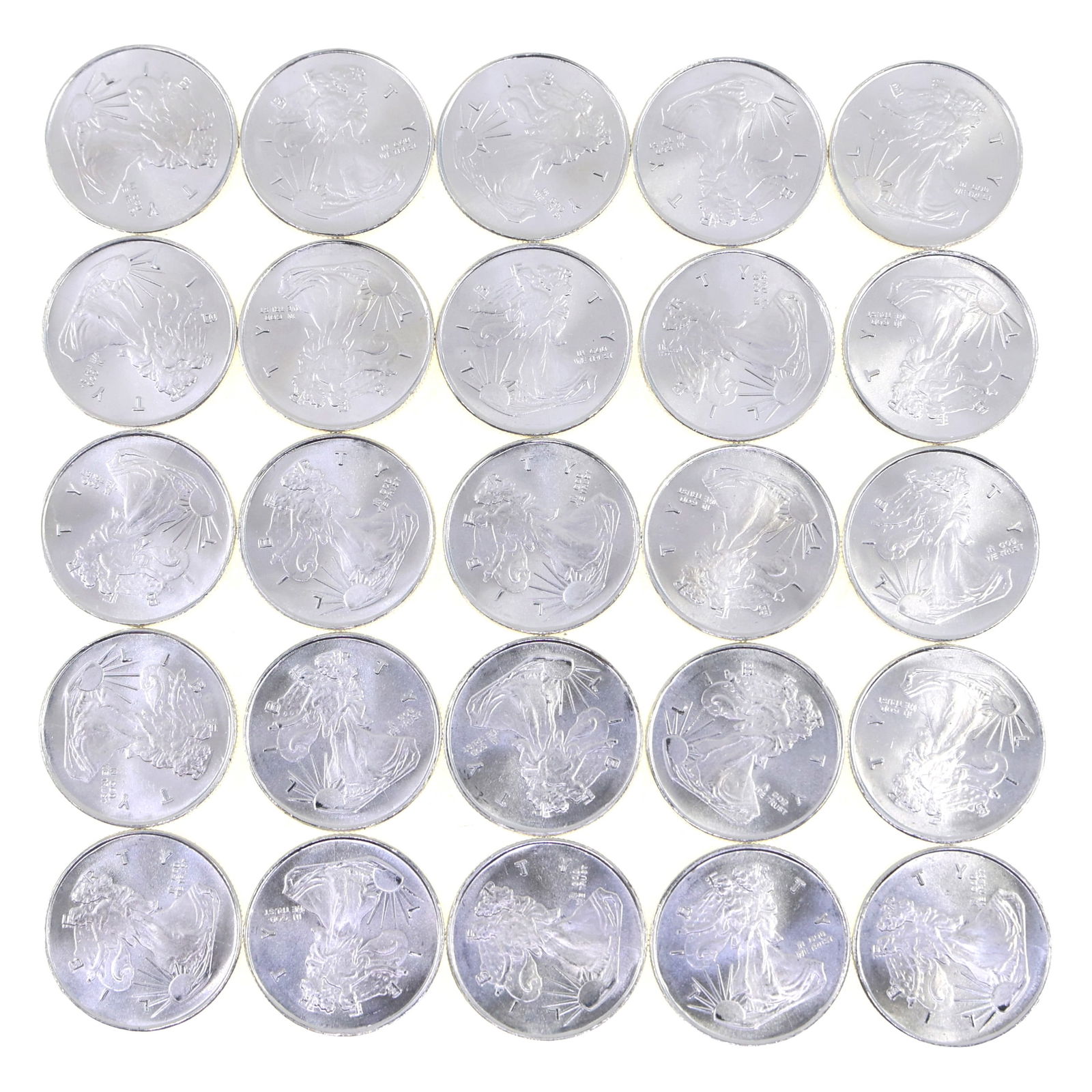 HIGHLAND MINT .999 SILVER 1/4 OZ WALKING LIBERTY ROUNDS: IMPORTANT SHIPPING NOTE - PLEASE READ | LiveAuctioneers "LiveShipping" Is Unreasonable & Costly: LiveAuctioneers now requires all auctioneers to offer their "LiveShipping" service. Auctioneers no long