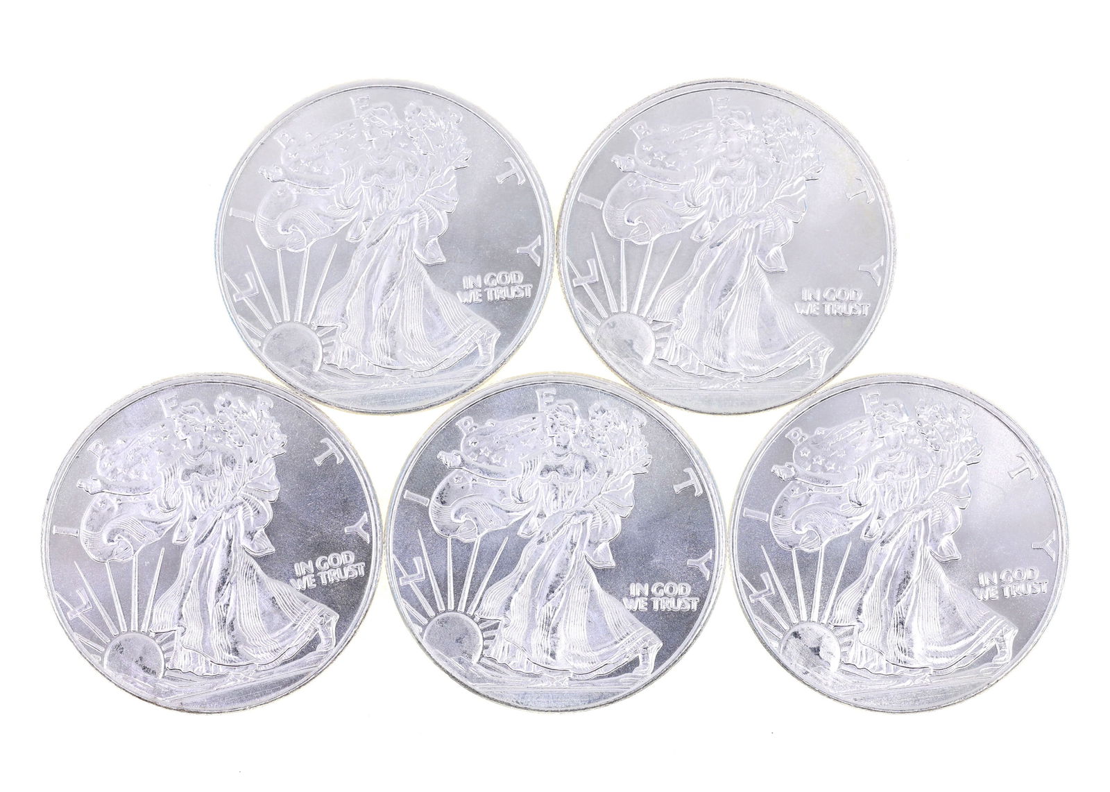 HIGHLAND MINT .999 SILVER 1 OZ WALKING LIBERTY ROUNDS: IMPORTANT SHIPPING NOTE - PLEASE READ | LiveAuctioneers "LiveShipping" Is Unreasonable & Costly: LiveAuctioneers now requires all auctioneers to offer their "LiveShipping" service. Auctioneers no long