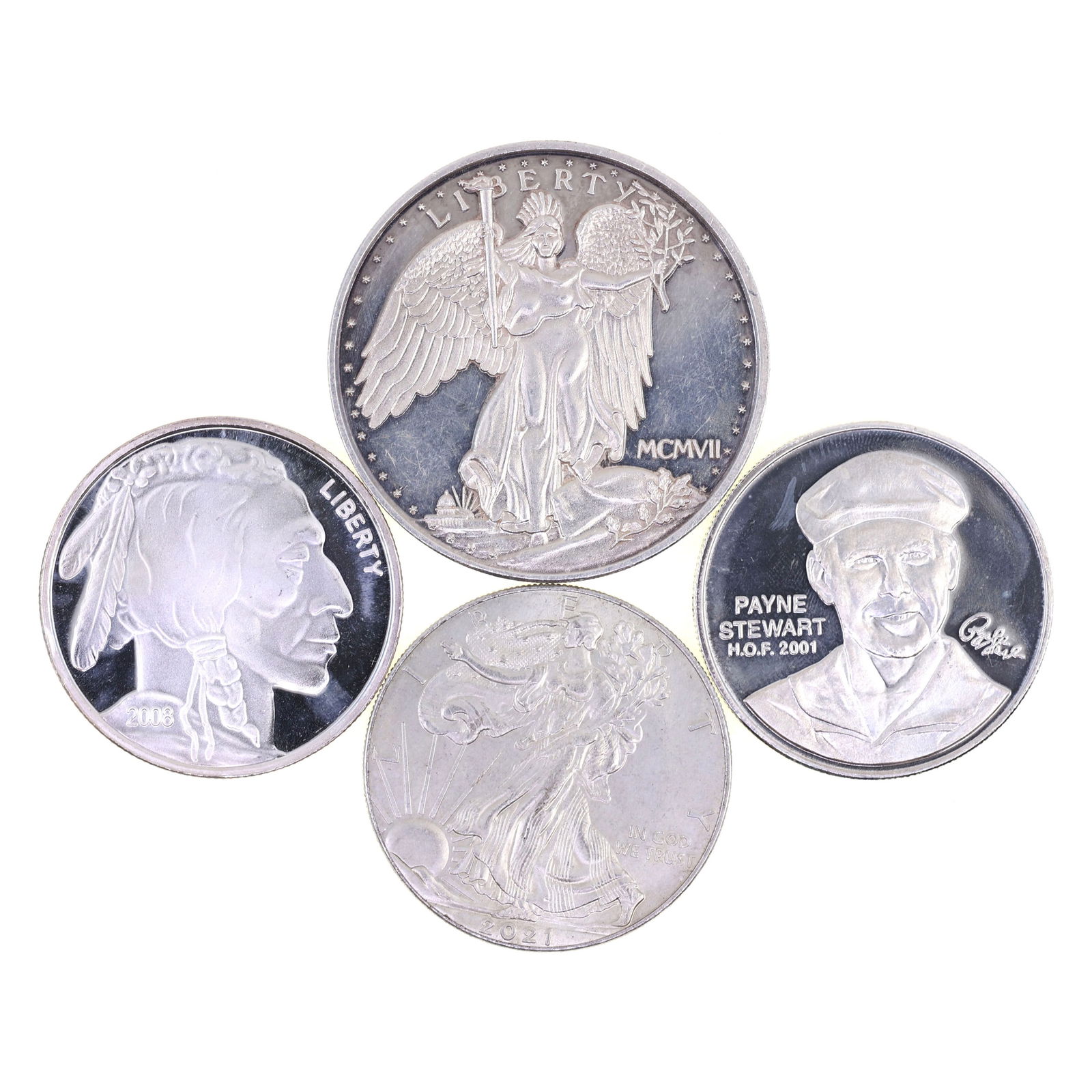 .999 SILVER BULLION 2 OZ & 1 OZ ROUNDS - LOT OF 4: IMPORTANT SHIPPING NOTE - PLEASE READ | LiveAuctioneers "LiveShipping" Is Unreasonable & Costly: LiveAuctioneers now requires all auctioneers to offer their "LiveShipping" service. Auctioneers no long