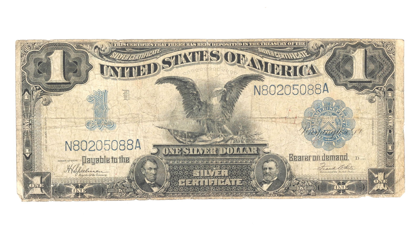 1899 US $1 BLACK EAGLE BLUE SEAL SILVER CERTIFICATE (1 of 2)