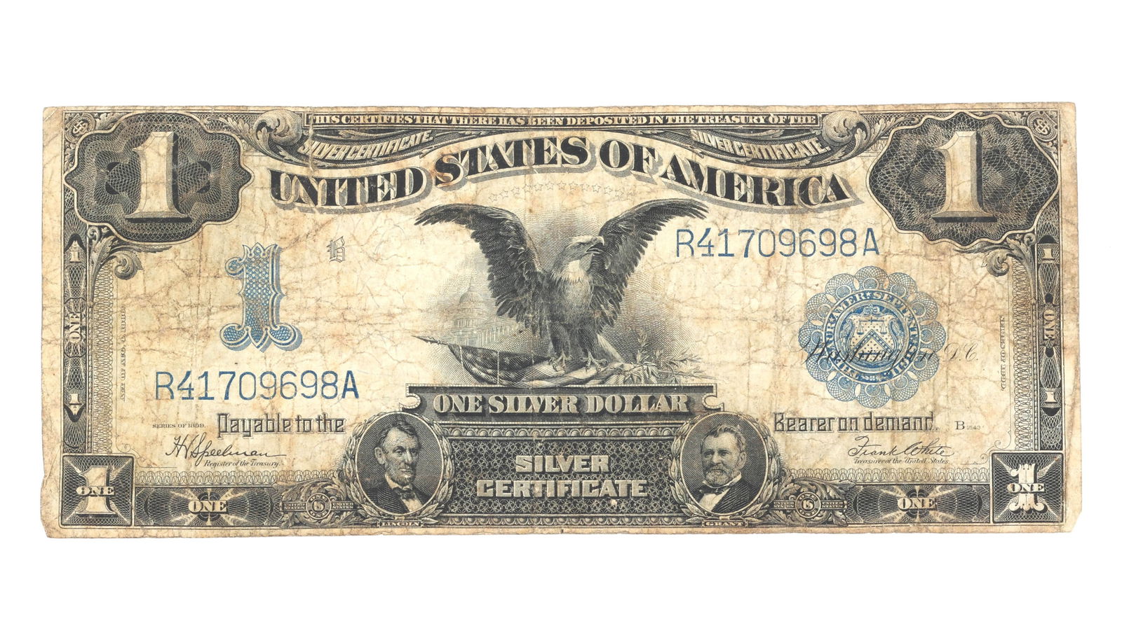1899 US $1 BLACK EAGLE BLUE SEAL SILVER CERTIFICATE (1 of 2)