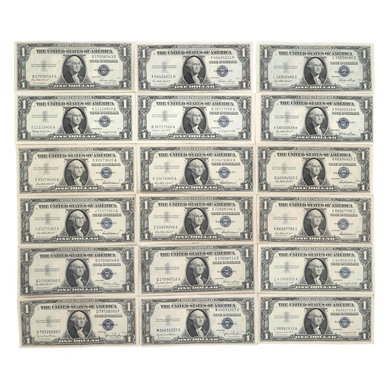 20TH C. US $1 BLUE SEAL SILVER CERTIFICATE NOTES (1 of 2)