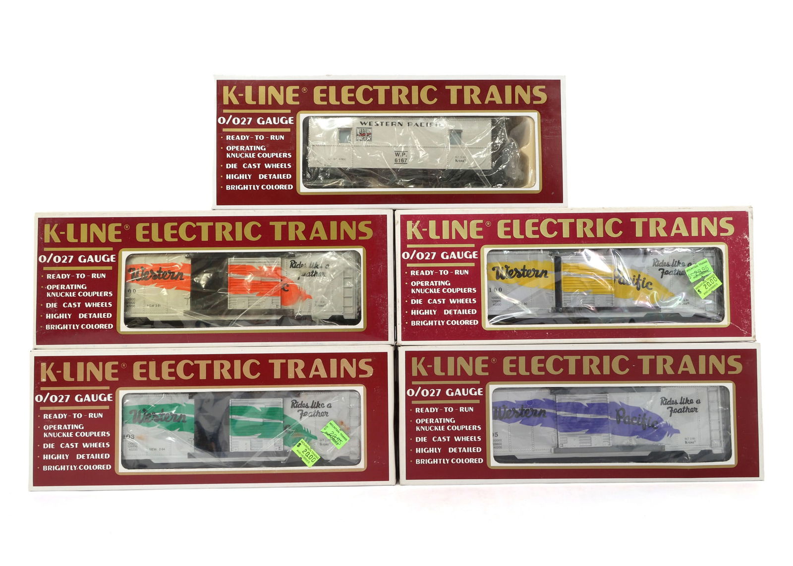 K-LINE O GAUGE TRAIN CARS - LOT OF 5 (1 of 2)