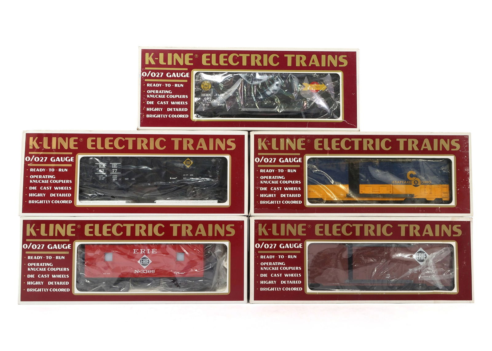 K-LINE O GAUGE TRAIN CARS - LOT OF 5 (1 of 2)