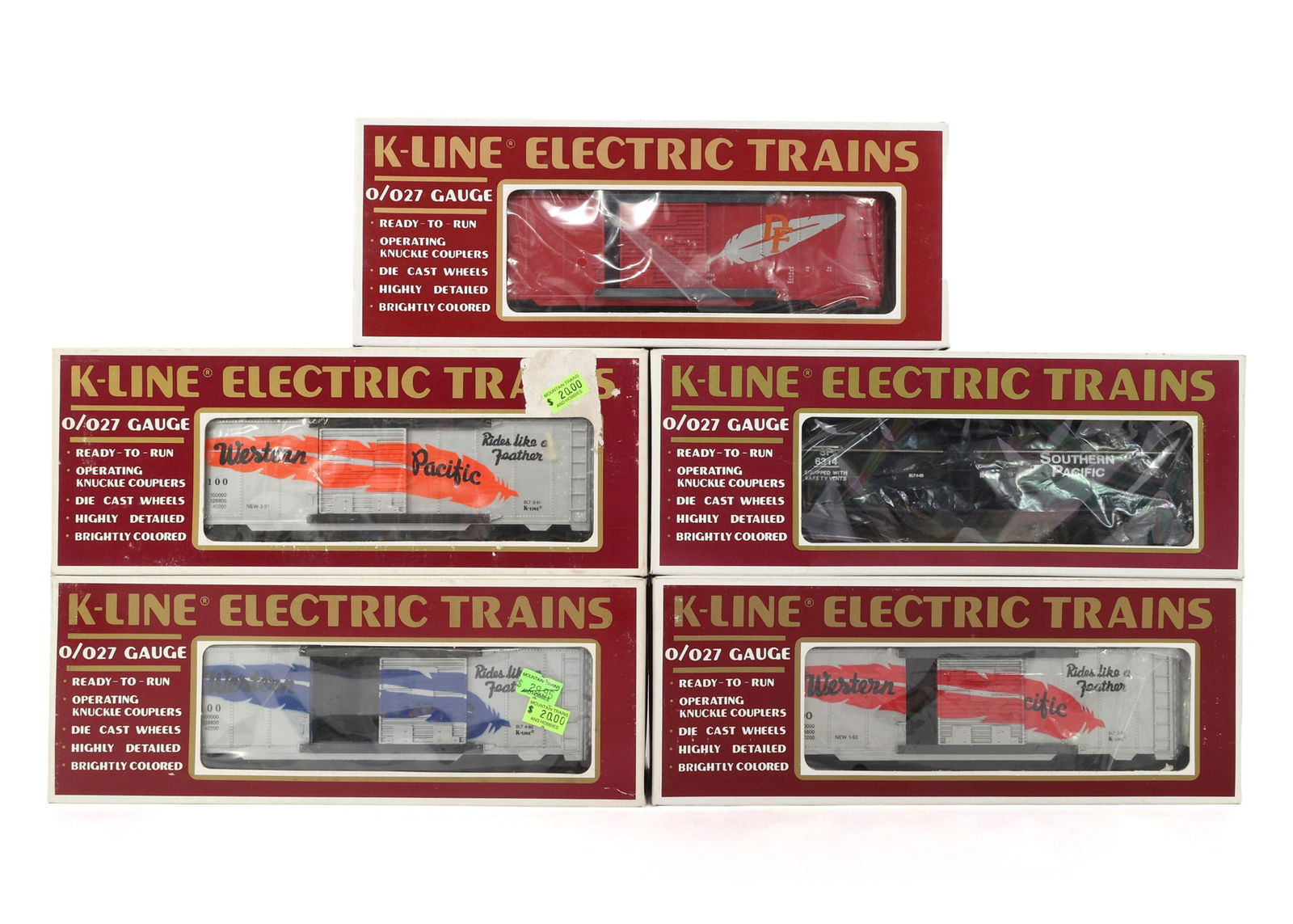 K-LINE O GAUGE TRAIN CARS - LOT OF 5 (1 of 2)