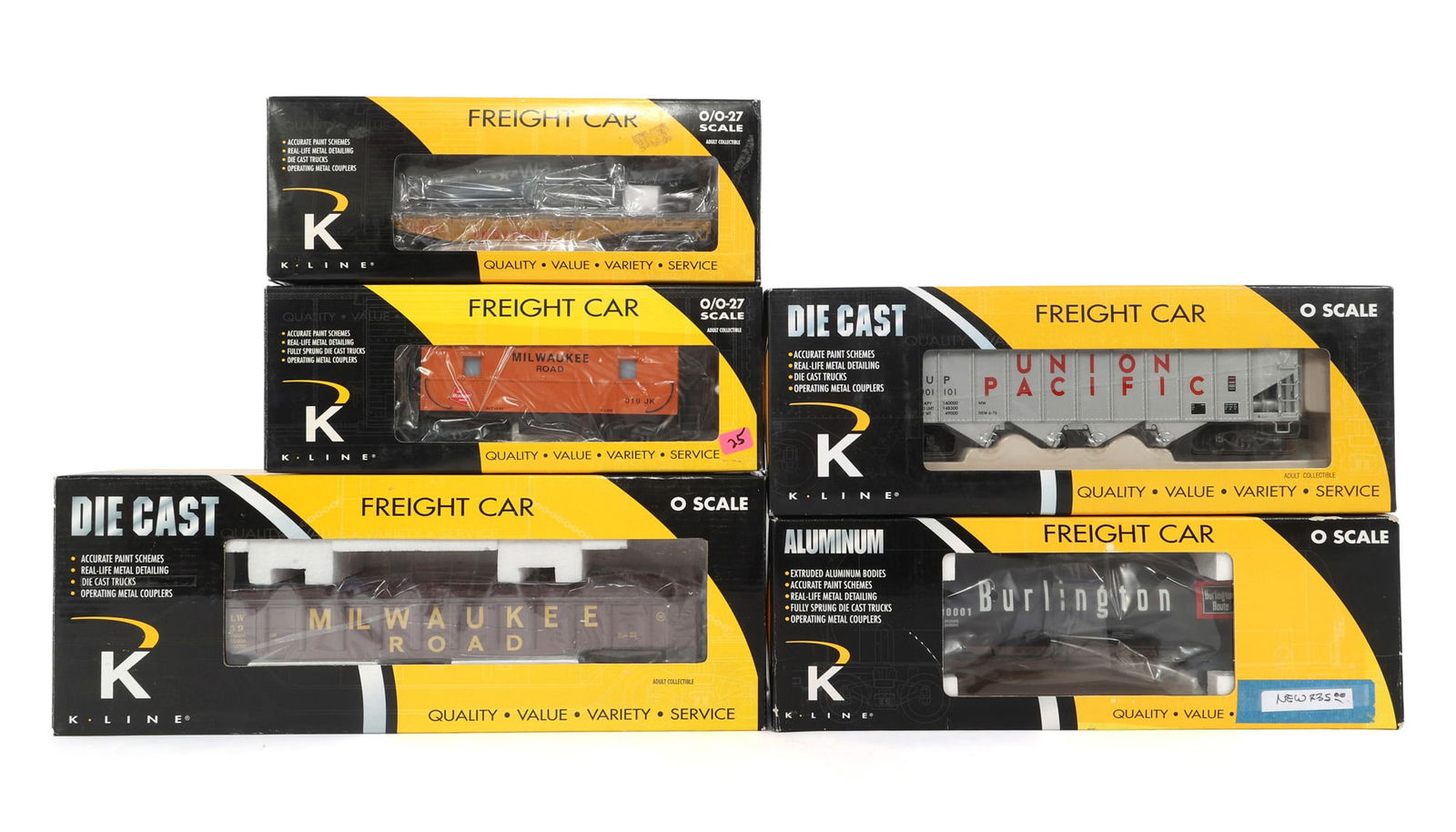 K-LINE O GAUGE TRAIN CARS - LOT OF 5: IMPORTANT SHIPPING NOTE - PLEASE READ | LiveAuctioneers "LiveShipping" Is Unreasonable & Costly: LiveAuctioneers now requires all auctioneers to offer their "LiveShipping" service. Auctioneers no long
