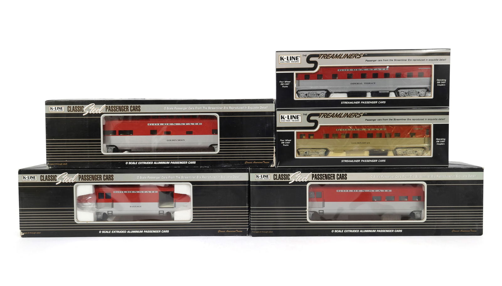 K-LINE O GAUGE TRAIN CARS - LOT OF 5 (1 of 2)