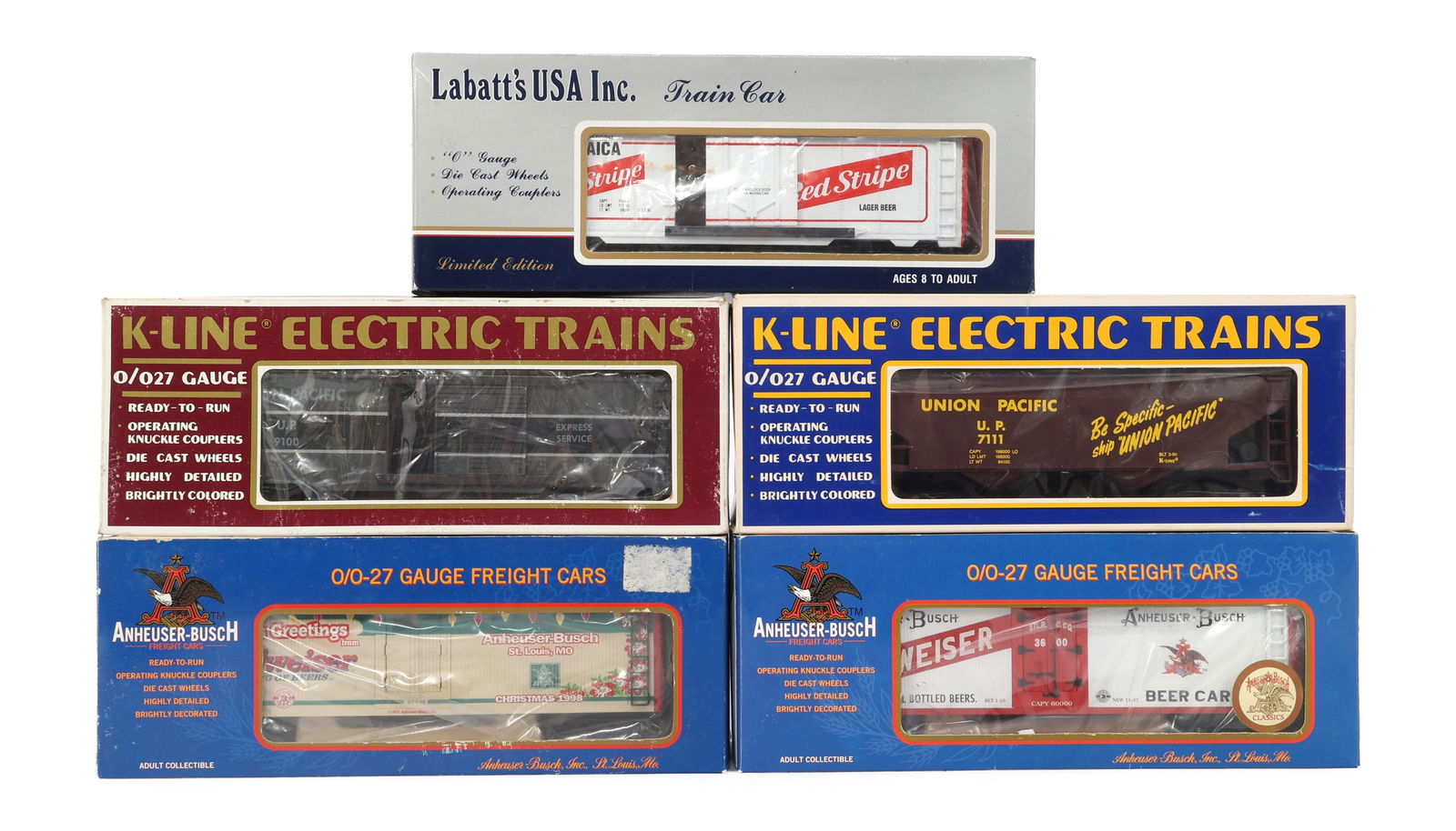 K-LINE O GAUGE TRAIN CARS - LOT OF 5 (1 of 2)
