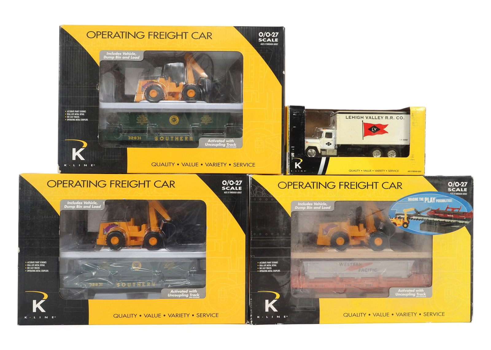 K-LINE O GAUGE TRAIN CARS & 1:48 SCALE PANEL TRUCK (1 of 2)