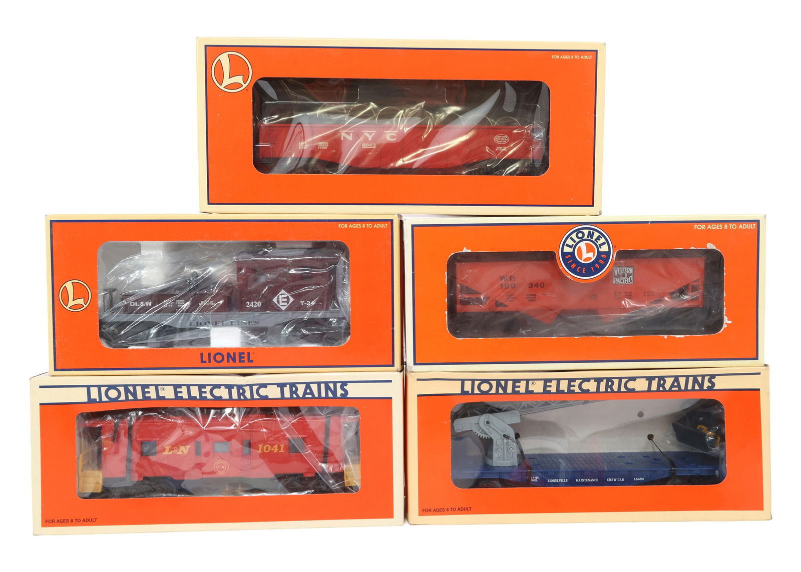 LIONEL O GAUGE TRAIN CARS - LOT OF 5 (1 of 2)