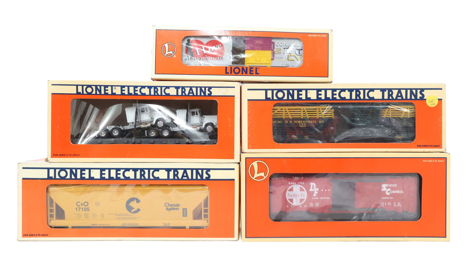 LIONEL O GAUGE TRAIN CARS - LOT OF 5 (1 of 2)