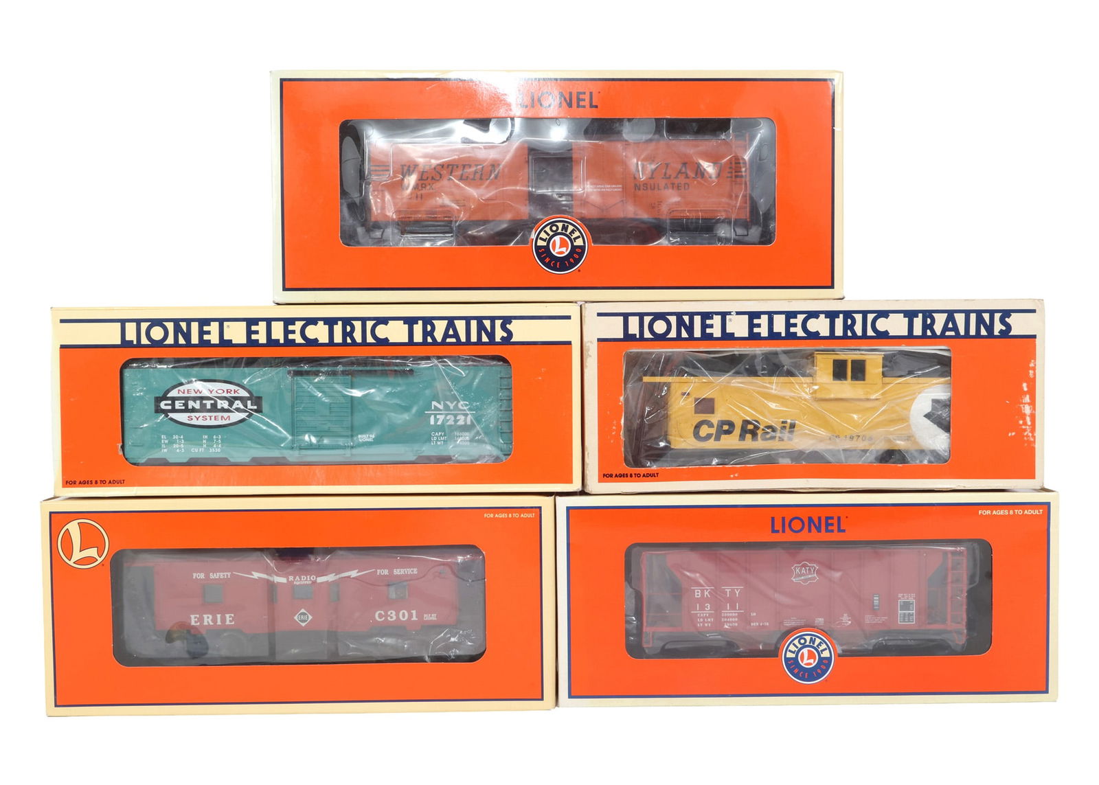 LIONEL O GAUGE TRAIN CARS - LOT OF 5 (1 of 2)
