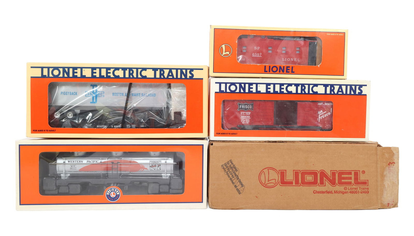 LIONEL O GAUGE TRAIN CARS - LOT OF 5 (1 of 2)