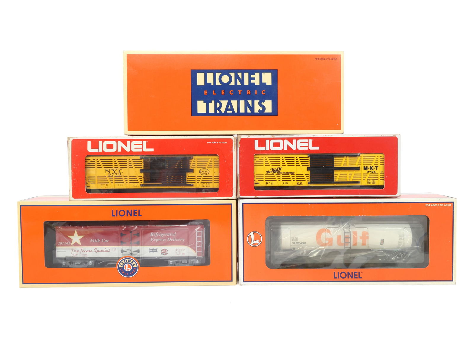LIONEL O GAUGE TRAIN CARS - LOT OF 5 (1 of 2)