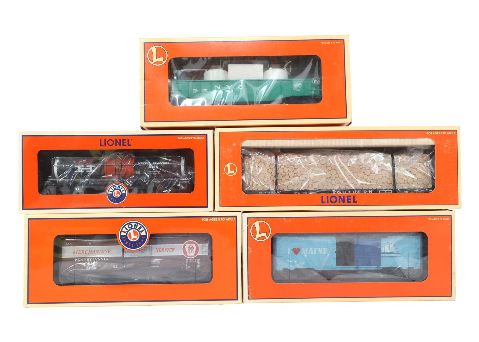 LIONEL O GAUGE TRAIN CARS - LOT OF 5 (1 of 2)
