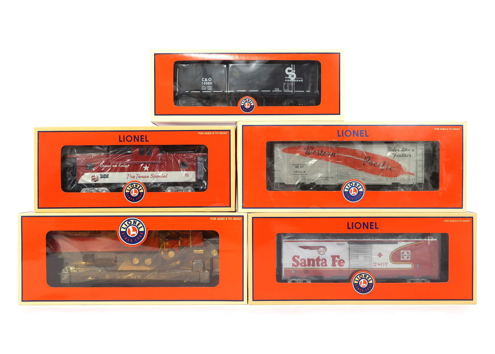 LIONEL O GAUGE TRAIN CARS - LOT OF 5 (1 of 2)