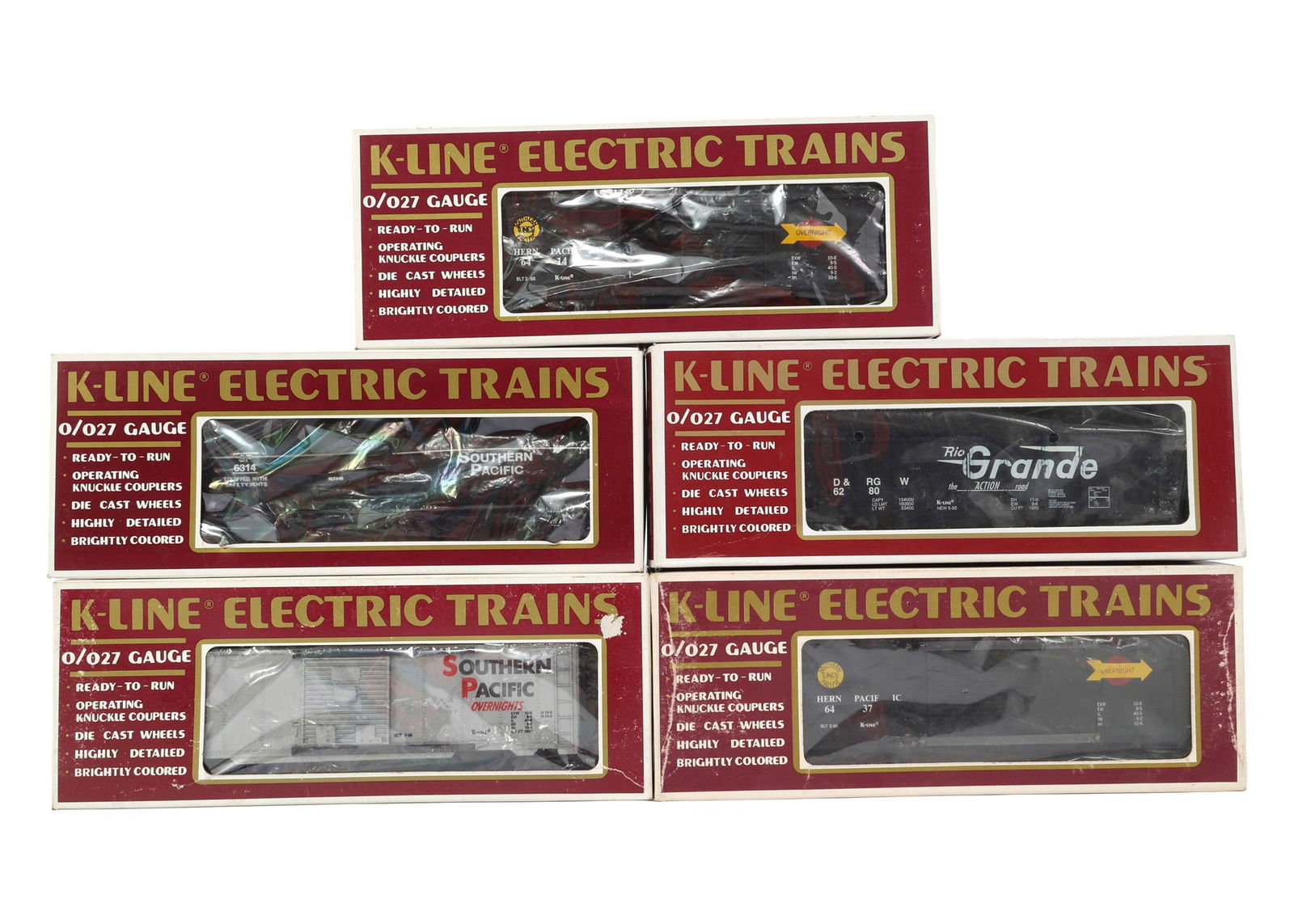 K-LINE O GAUGE TRAIN CARS - LOT OF 5 (1 of 2)