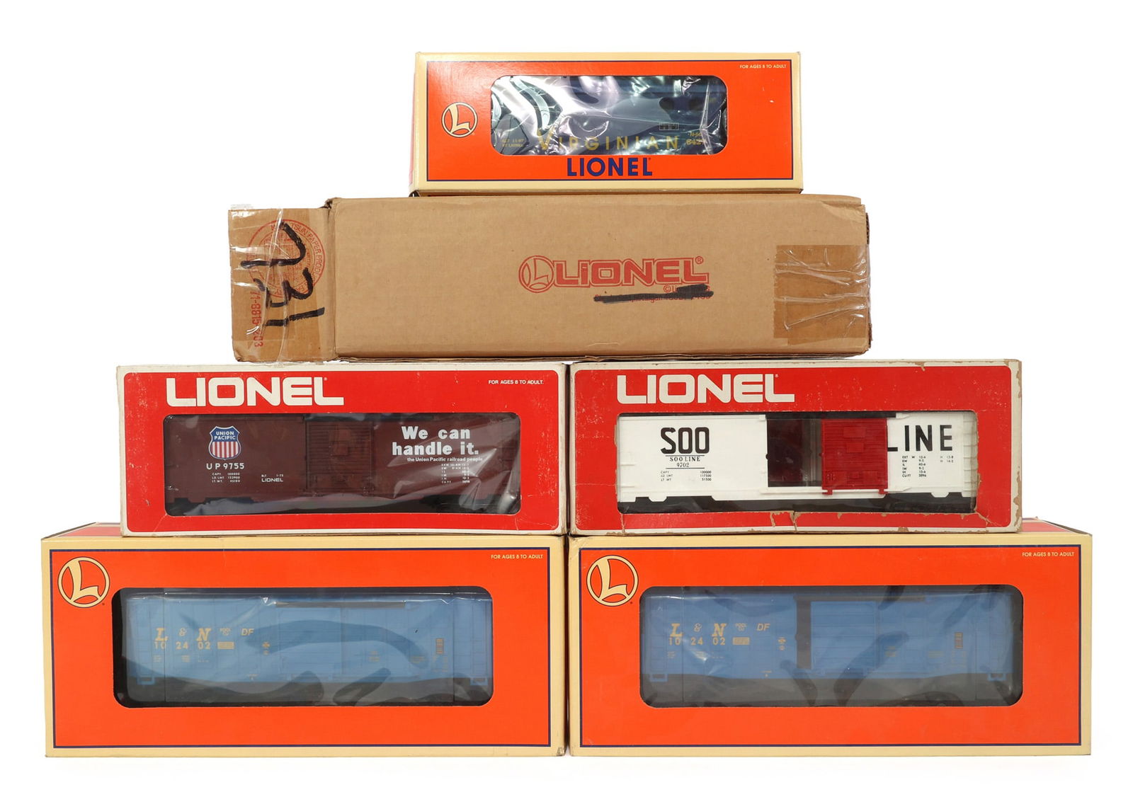 LIONEL O GAUGE TRAIN CARS - LOT OF 5 (1 of 2)