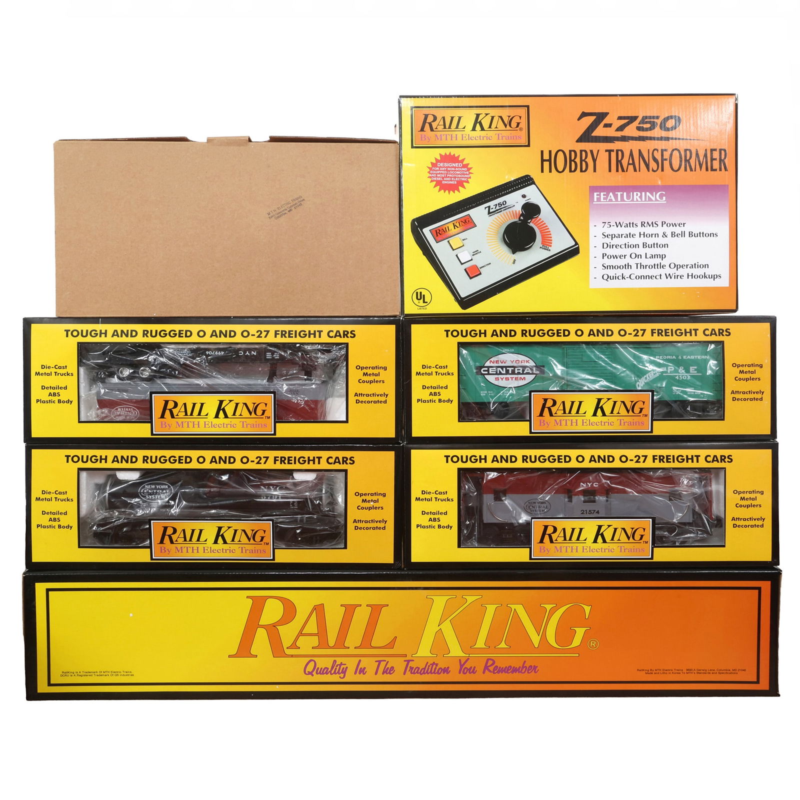 MTH RAIL KING O GAUGE NYC READY-TO-RUN FREIGHT SET (1 of 3)