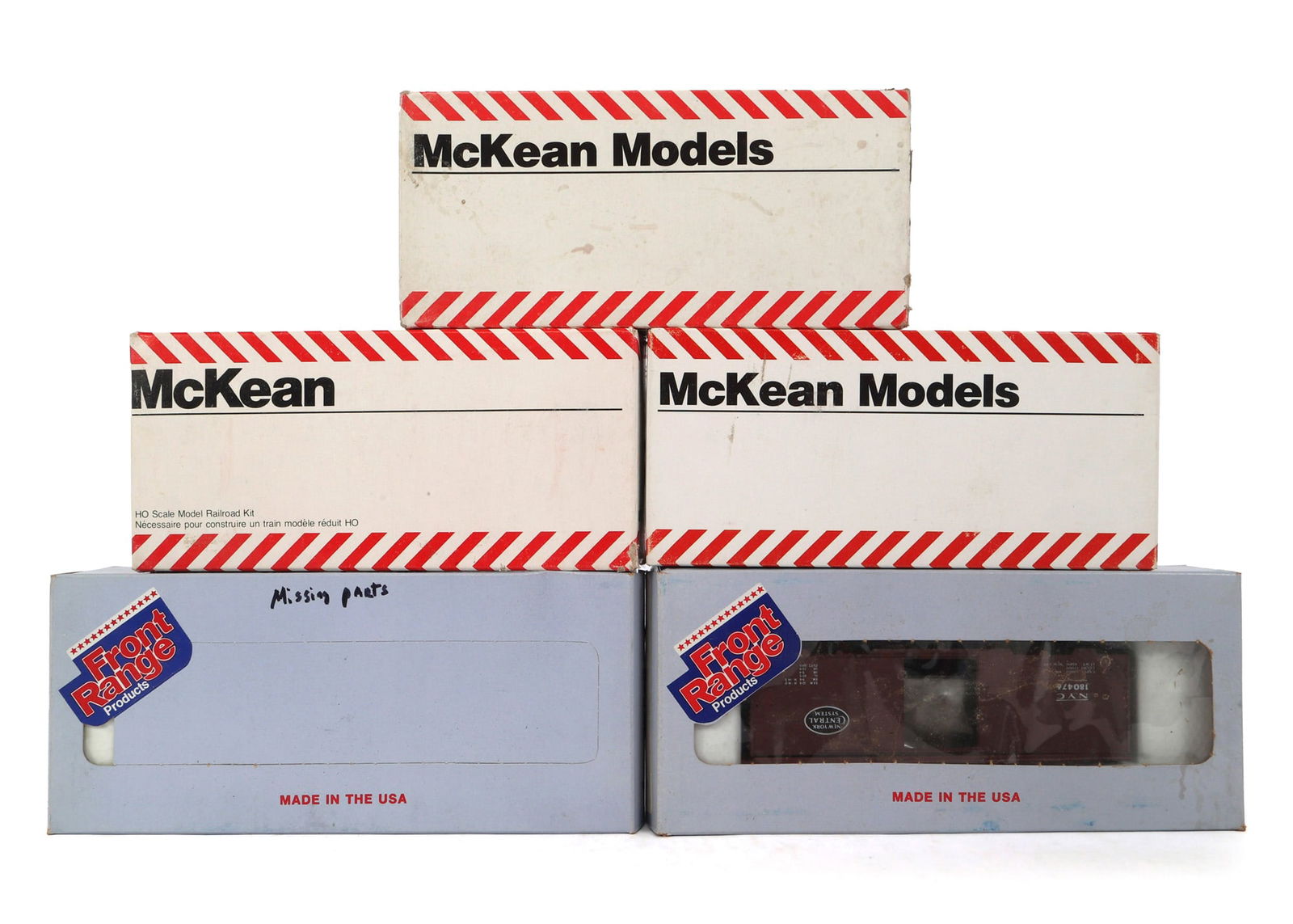 MCKEAN & FRONT RANGE HO GAUGE TRAIN CAR KITS - LOT OF 5 (1 of 2)