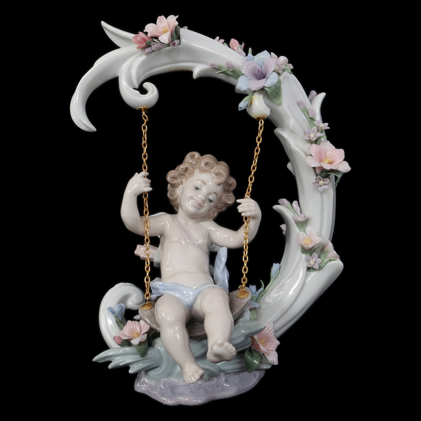 LLADRO PORCELAIN FIGURINE "HEAVENLY SWING" (1 of 7)