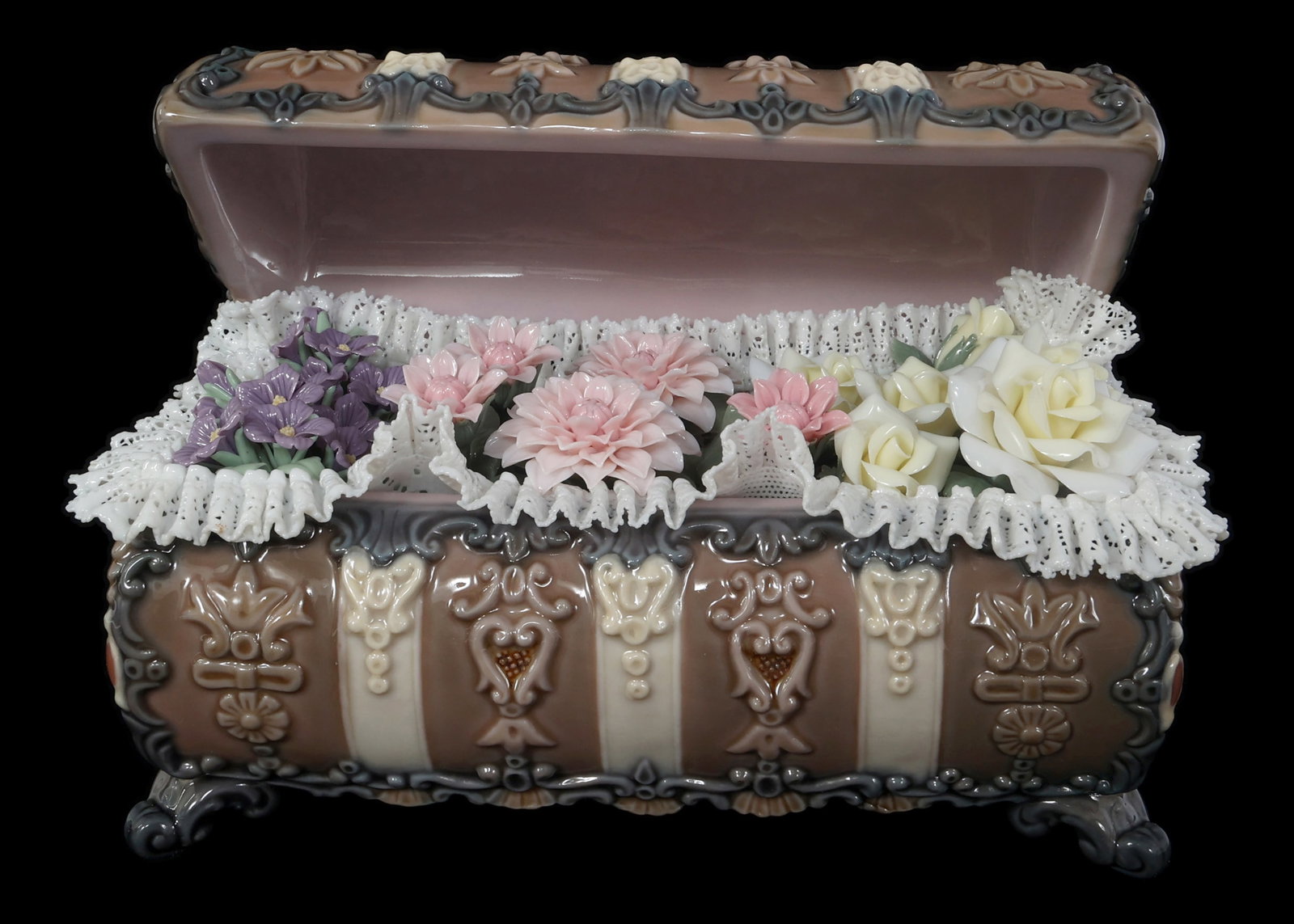 LLADRO PORCELAIN FIGURINE "FLOWERS CHEST" (1 of 7)