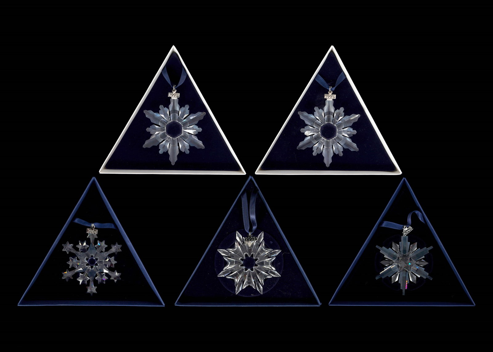 SWAROVSKI CRYSTAL SNOWFLAKE ORNAMENTS - LOT OF 5 (1 of 7)