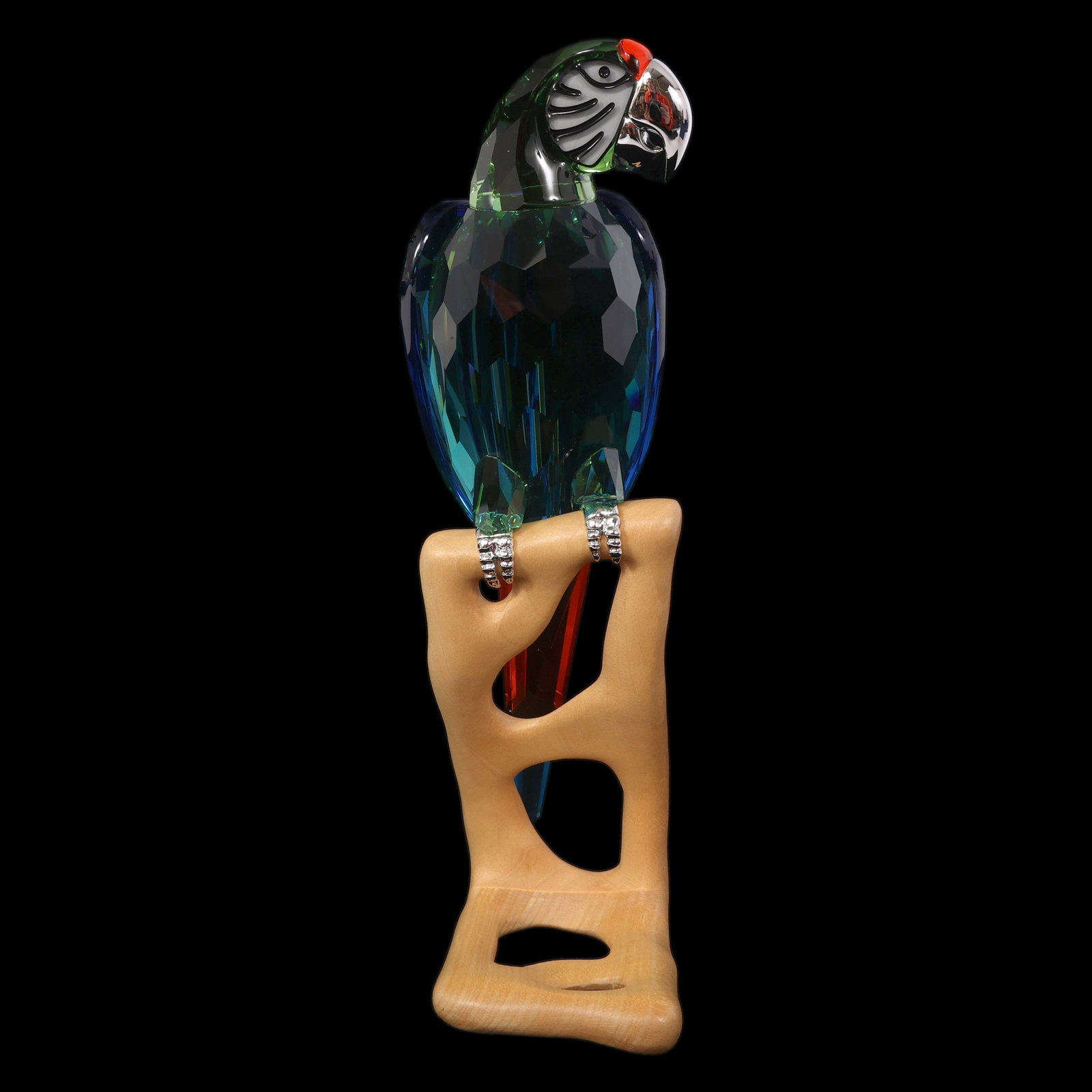SWAROVSKI CRYSTAL FIGURINE "MACAW CHROME GREEN" (1 of 6)