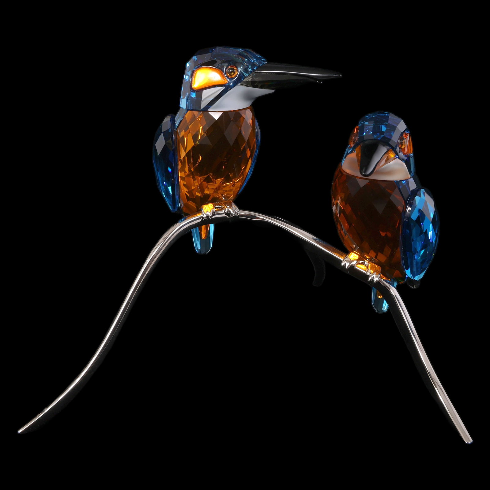 SWAROVSKI CRYSTAL FIGURINE "BLUE TURQUOISE KINGFISHERS" (1 of 6)