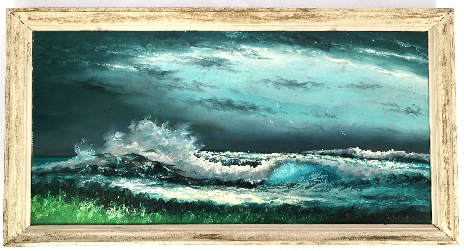 LIVINGSTON ROBERTS FLORIDA HIGHWAYMEN PAINTING WAVES (1 of 6)