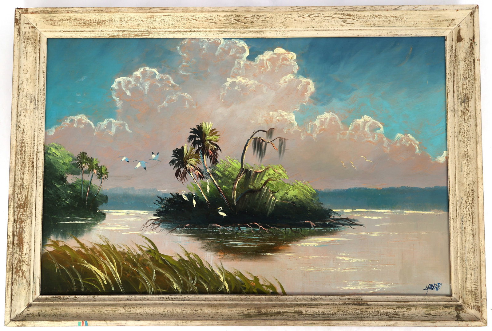 LIVINGSTON ROBERTS FLORIDA HIGHWAYMEN PAINTING MARSH (1 of 6)
