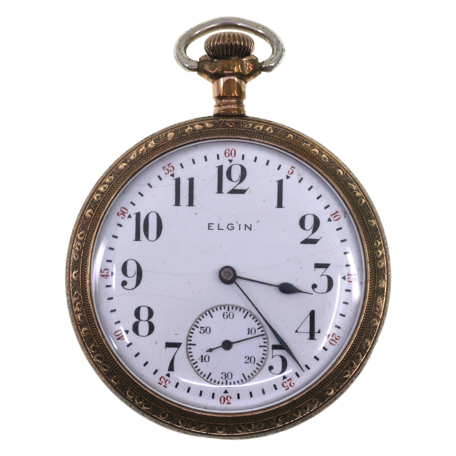 MEN'S ELGIN GOLD-FILLED CASE POCKET WATCH (1 of 5)