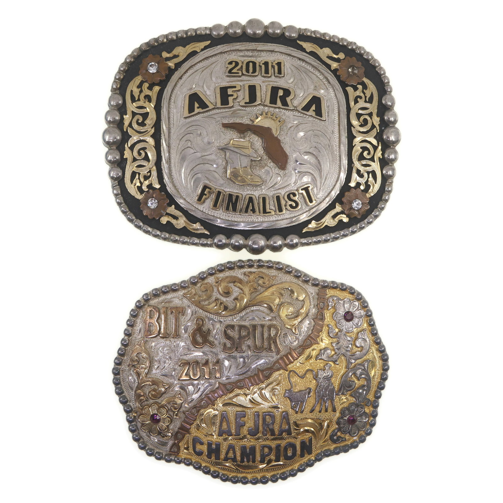 2011 AFJRA CHAMPION & FINALIST AWARD BELT BUCKLES (1 of 5)