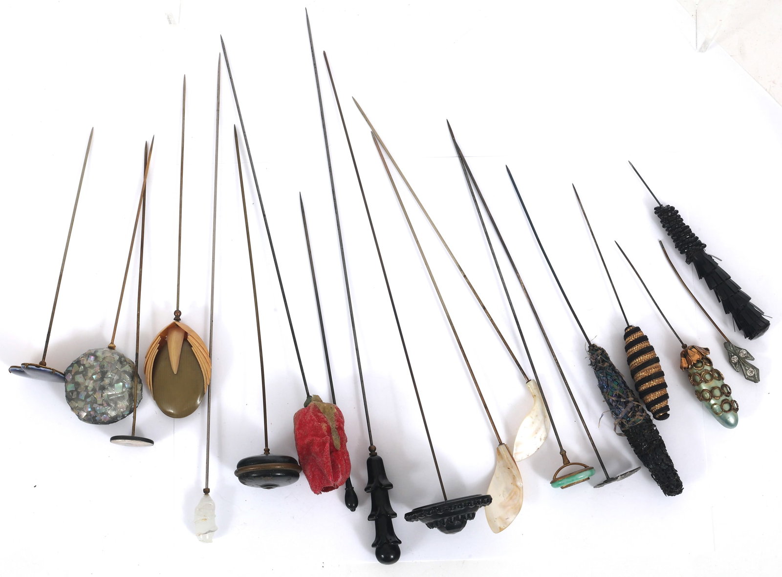 EARLY 20TH C. HATPINS WITH DECORATIVE HEADS (1 of 4)