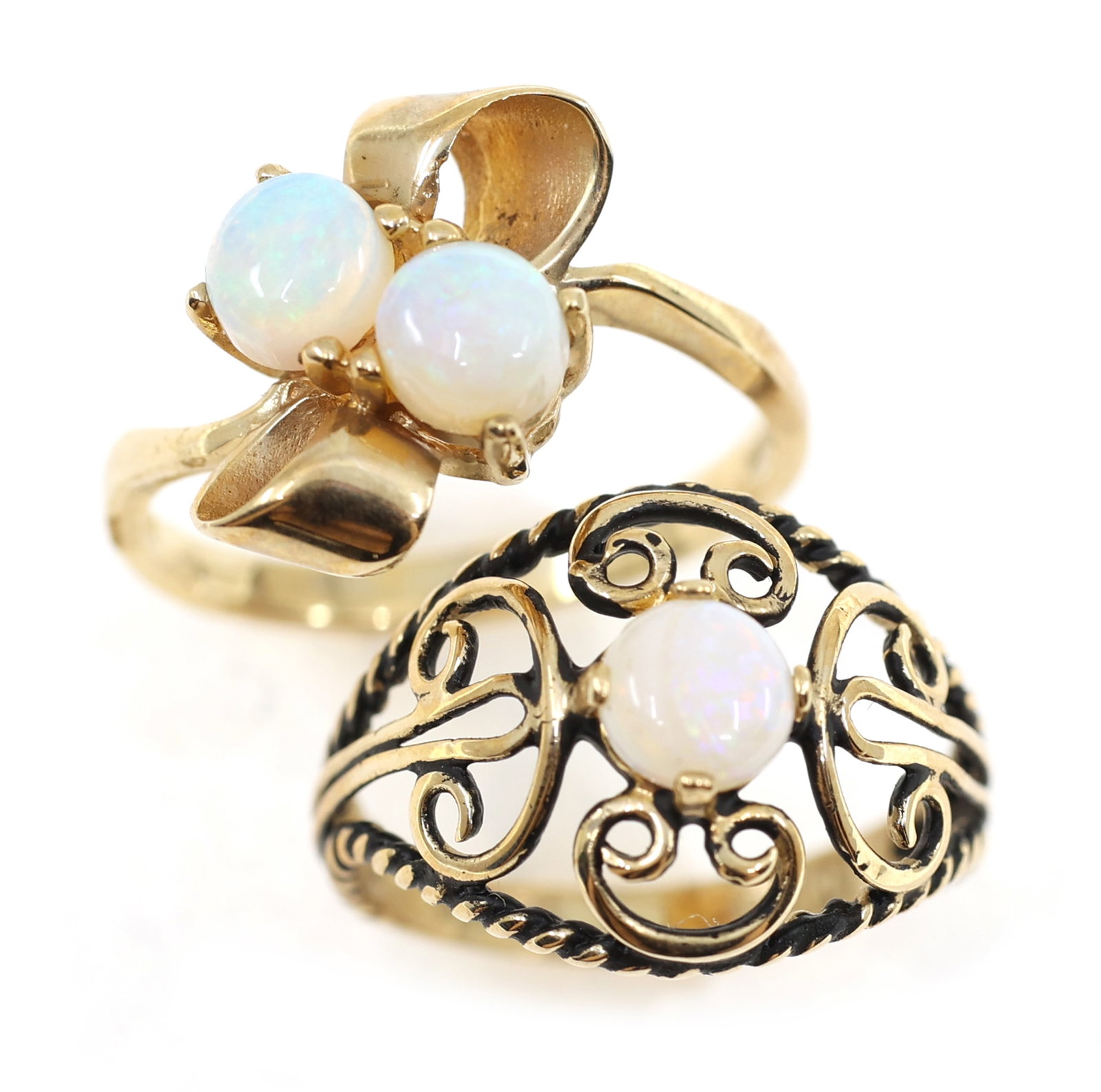 10K YELLOW GOLD OPAL FASHION RINGS (1 of 8)