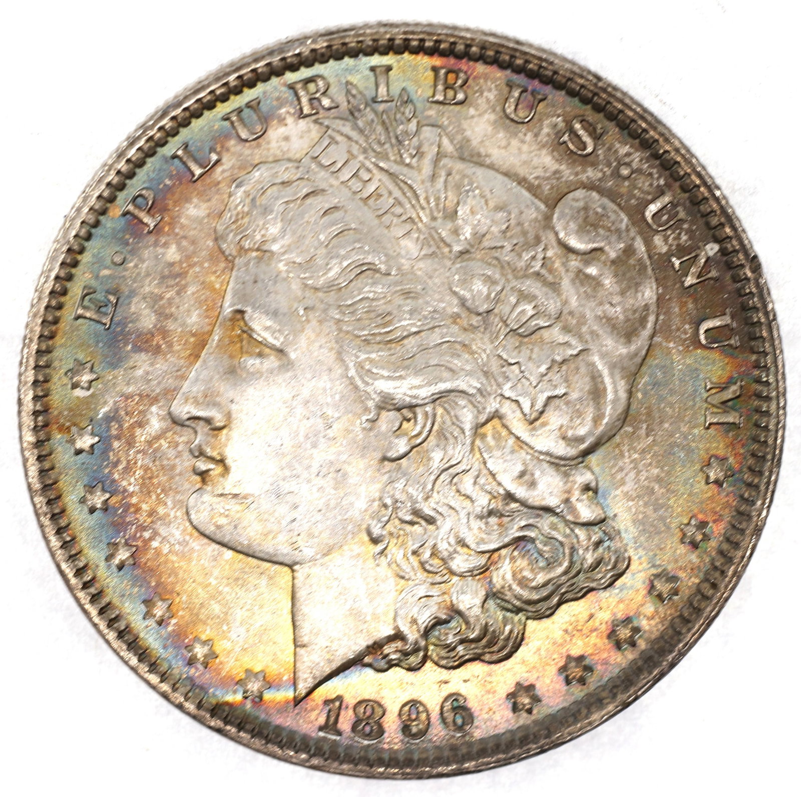 1896-P US SILVER MORGAN DOLLAR AU COIN (1 of 2)